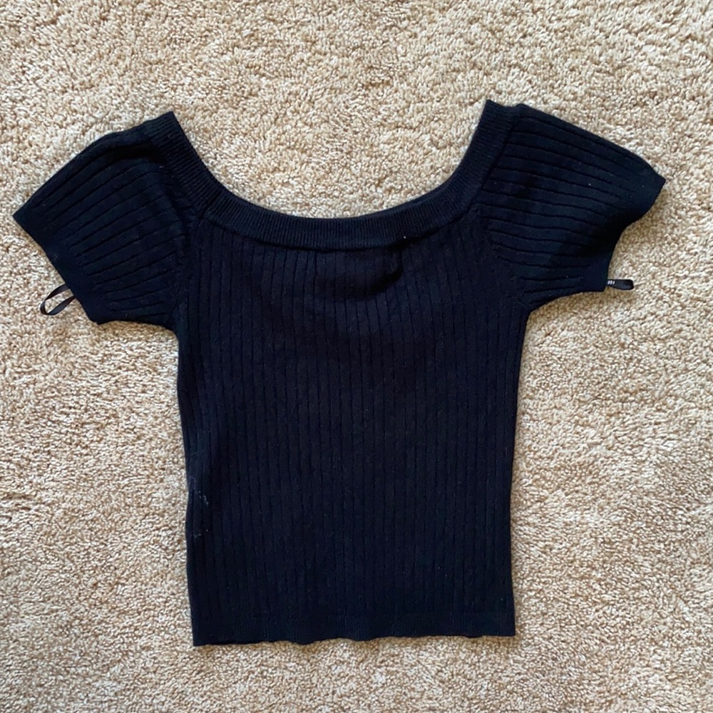 Forever 21 Black Off The Shoulder Shirt